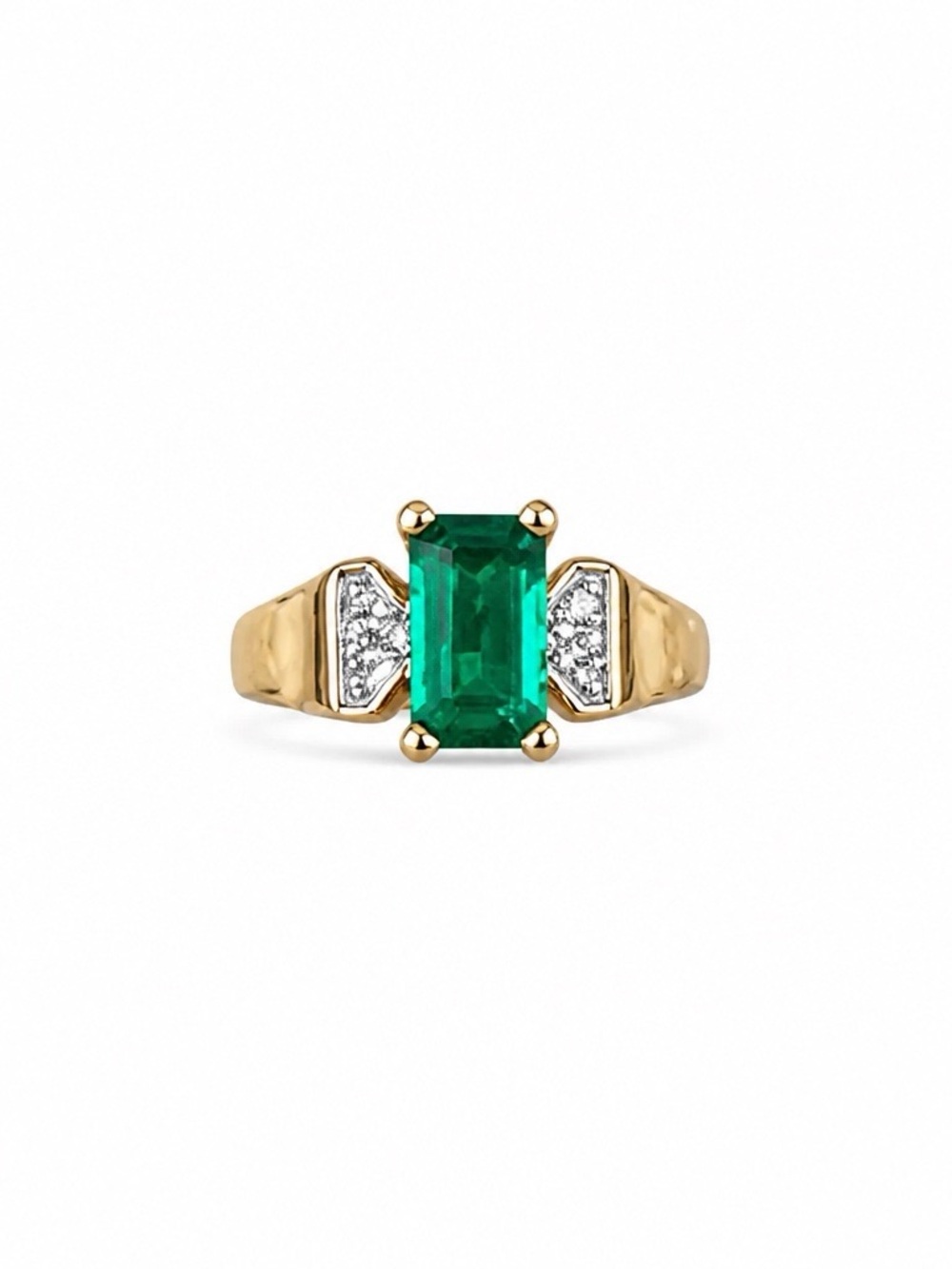 Enchanted Garden 10K Yellow Gold Emerald-Cut Statement Ring